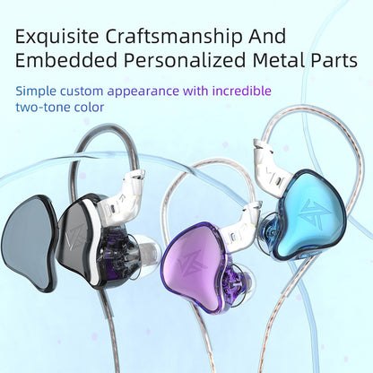 KZ EDC  EDCX Wired Headset Hanging In Ear Earbuds Headphones With Microphone Game Sport Monitor Noice Cancelling Earphones