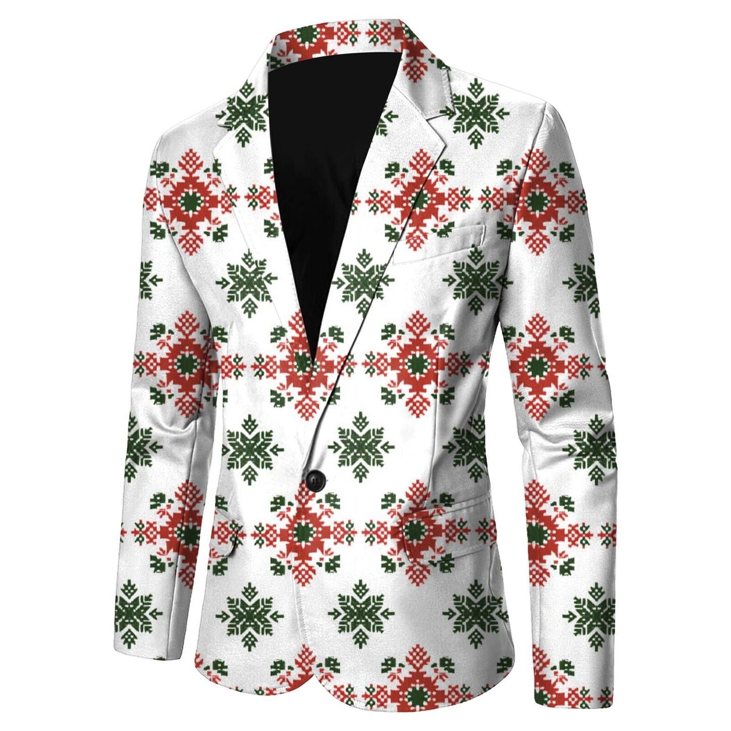 Christmas Mens Suit Jackets Fashion Fitness Casual Button New Year Party Dress Suits For Men Vintage Xmas Costume Casual Coats