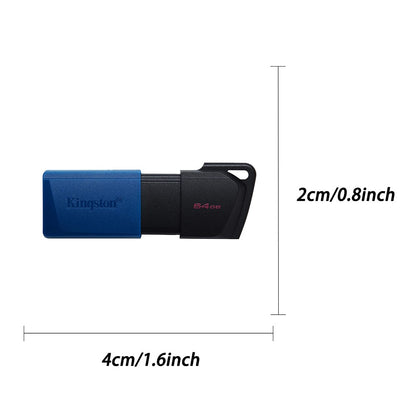 Pen Drive Kingston USB 3.2 Gen 1 Unidade Flash 64GB 128GB 256GB Disco Flash Mini Chave de Memória Original Pen Drive 3.2 para PC