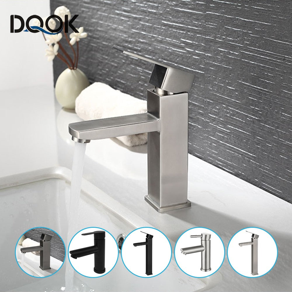 Bathroom Faucets Hot and Cold Mixer Faucets Vanity Bathroom Kitchen Deck Mounted Bathroom Sink Faucets?hose not include?
