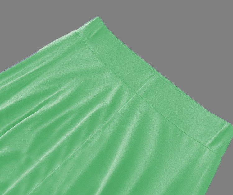 Plus Size High-waisted Skirt Loose-fit Wide-leg Umbrella Skirt Pleats Women's Fashion Clothing Long 80cm