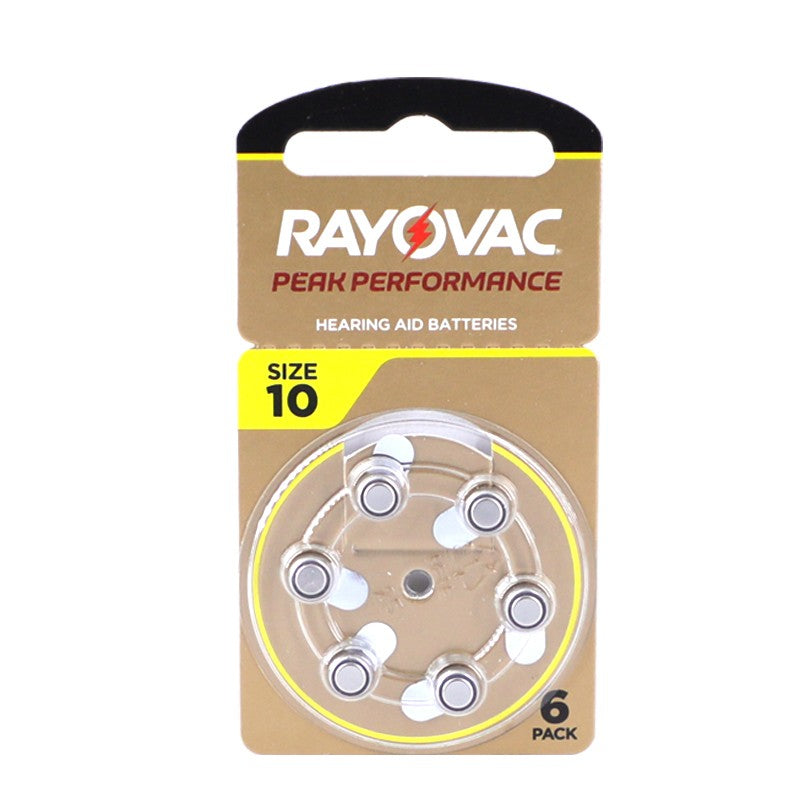 60Pcs Hearing Aid Batteries 10 A10 ZA10 10A P10 PR70 Rayovac Peak High Performance Zinc Air Battery For Mini Digital Hearing Aid