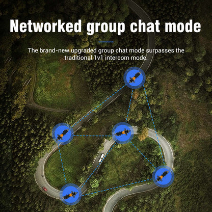 Motorcycle riding waterproof multi-person networking group chat intercom helmet bluetooth headset 6.0