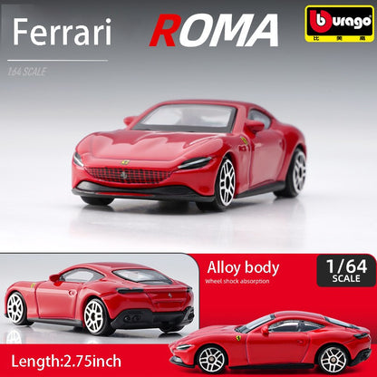 Burago 1:64 Ferrari Series SF90 488P Roma F430 F12 Liga de Carro Modelo Brinquedos Infantis Coleção de Presentes de Férias Modelo de Carro Atacado