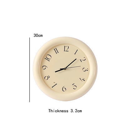 New Wall Mounted Clock Stand Creamy Style Clocks Home Decoration Desktop Silent Wall Decororation Home Garden Dining Room Decor