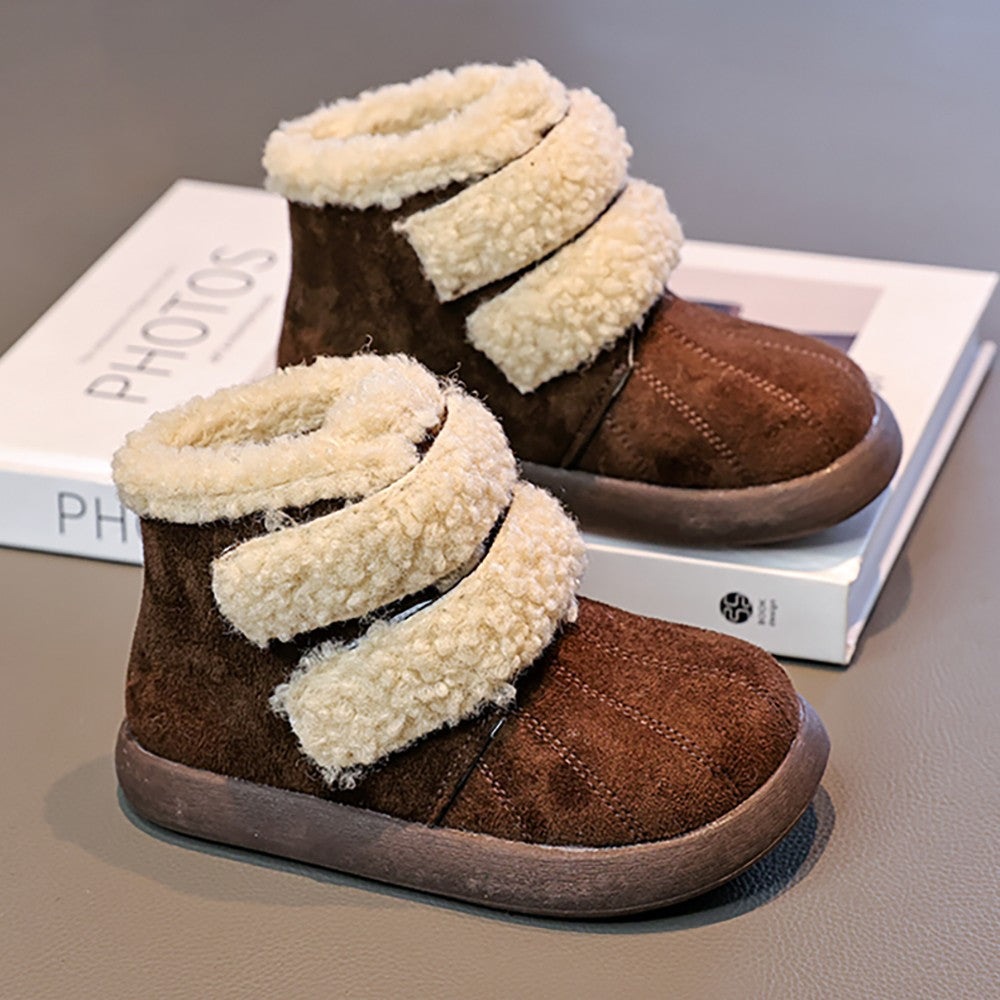 Thick Warm Plush Boots For Children 2025 New Designers Teenager Kid's Padded Boots Outdoor Hiking Boy's Girl's Snow Boots