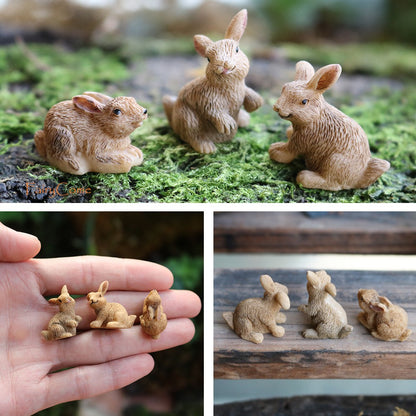 Miniature Fairy Garden Squirrels Set Miniature Forest Animal Figures Figurines Kit Mini Garden Supplies Bonsai Decorations