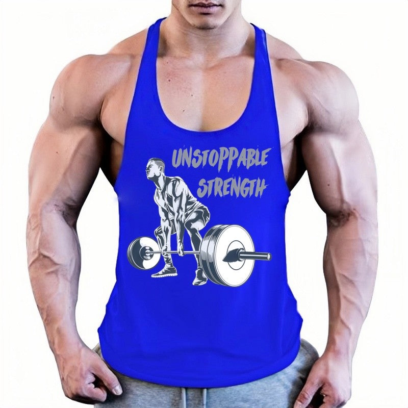Mens Muscle Fitness Singlet, Gym Stringer Tank, Bodybuilding Vest, Fashion Quick-Dry Lightweight Sleeveless Workout Shirt