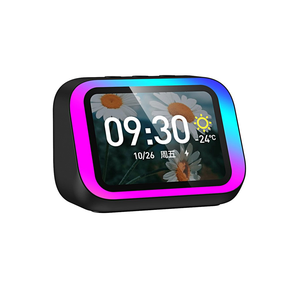 TF26Pro Alto-falante inteligente com assistente de voz Alto-falante BT portátil Despertador Chamada mãos-livres Reprodução de música Previsão do tempo para casa