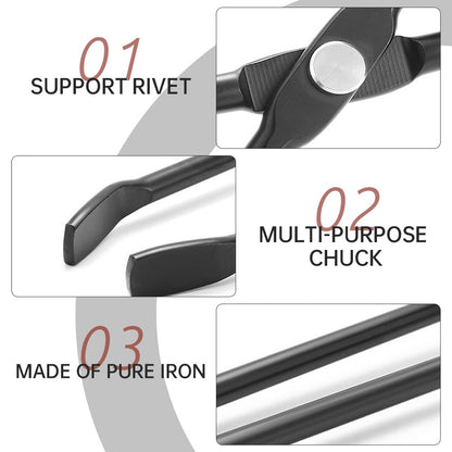 Fire Tong Charcoal Clip Metal Wooden Barbecue FireTongs Heat-resistant Carbon Picking Clip Outdoor Picnic Fireplace Clamp