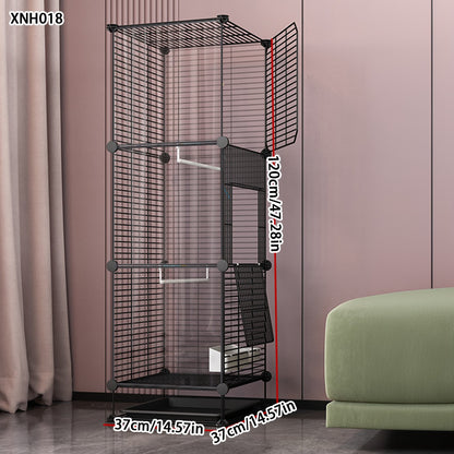 Gaiola para Papagaio Grande Doméstica com Pele de Tigre, Fênix Negra, Peônia, Nova Casa de Luxo, Arame Horizontal, Gaiola Ornamental de Metal Especial