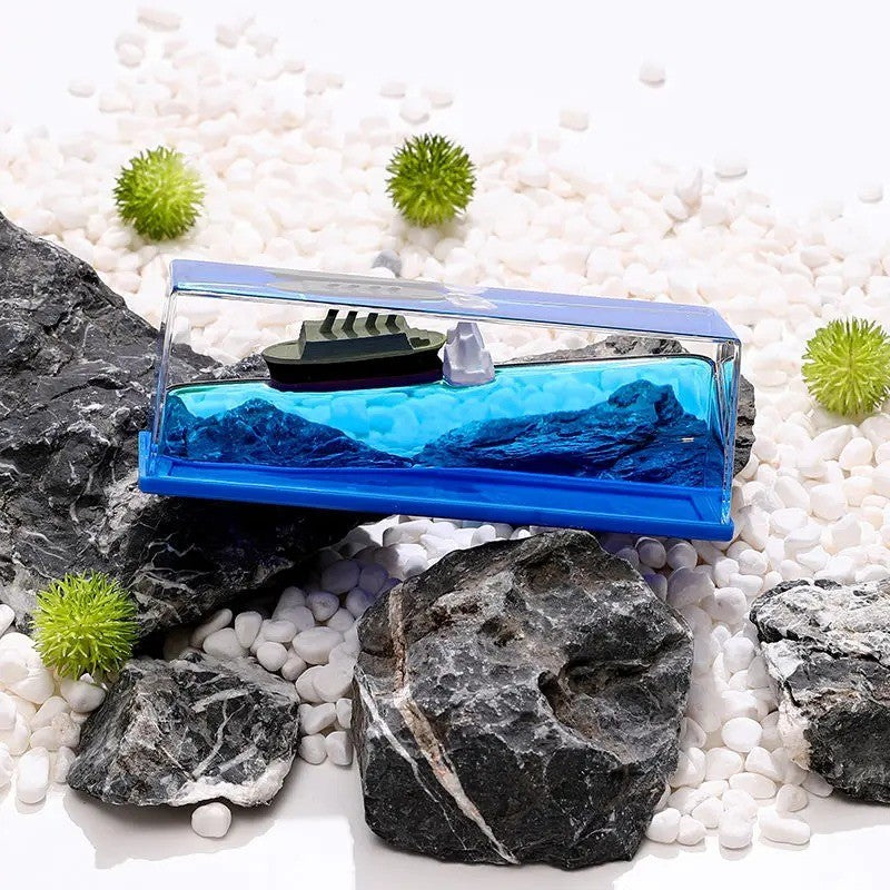 Float Titanic Ship Fluid Liquid Drift Bottle Black Pearl Barco Figure Ship Boat Decor Living Room Decoration Desk Accessories
