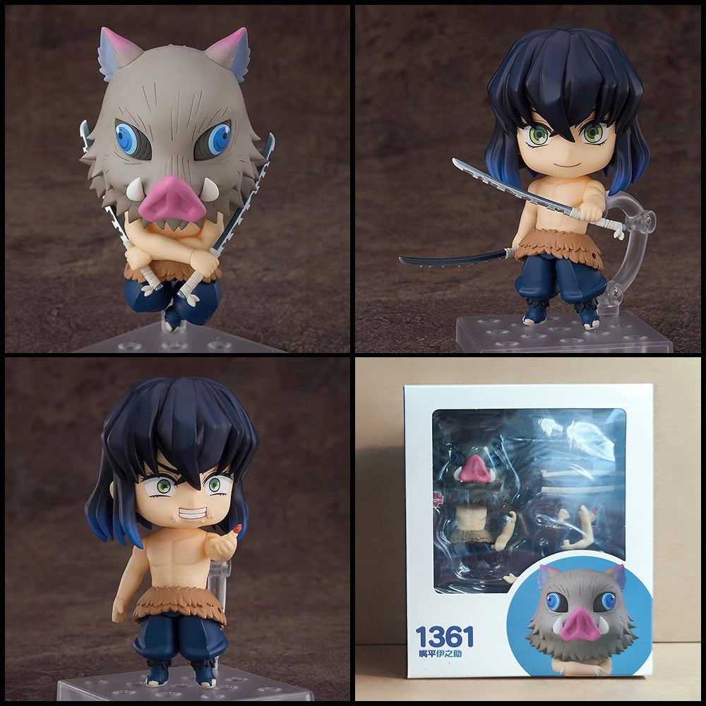 Anime Demon Slayer Series Tanjirou #1193 Nezuko #1334 Zenitsu #1361 Inosuke #1541 Kyoujurou Kochou Shinobu Conjunto de Bonecos e Estatuetas de Presente