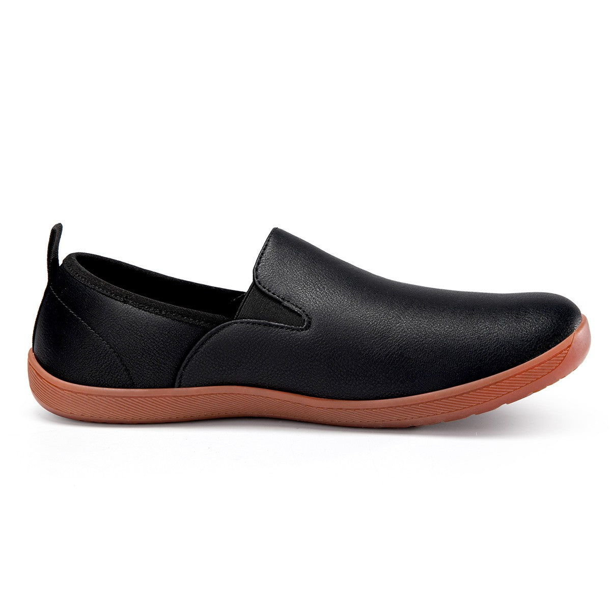 Oiaano  Wide Toe Men Minimalist Shoes  Comfortable Sneakers Leather Casual Shoes Black Slip On Leisure Loafers  Drive  Office