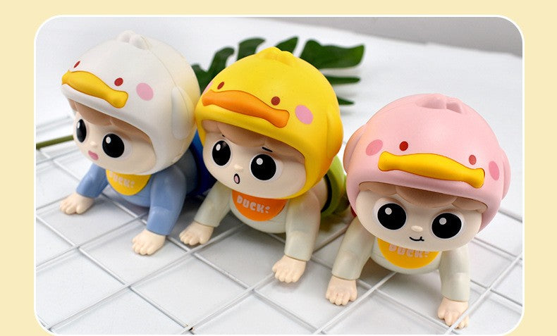 1PC Crawling Doll Baby Toy with Music, Aged 0-1, Learning Crawling Guidance and Head Up Training