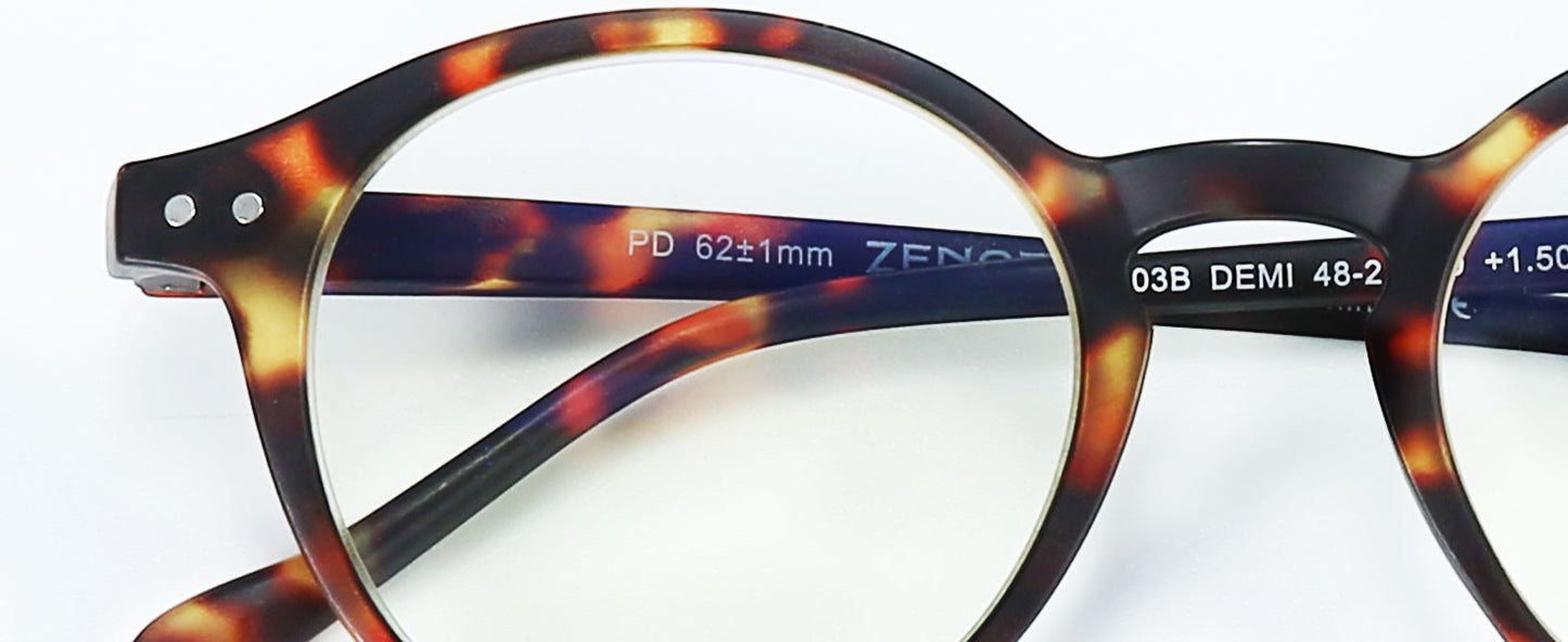 Óculos de Leitura Pretos ZENOTTIC com Bloqueio de Luz Azul, Óculos Redondos para Homens e Mulheres, Aumento 0.0 1.0 1.5 2.0 2.5 3.0 3.5