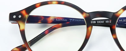 Óculos de Leitura Pretos ZENOTTIC com Bloqueio de Luz Azul, Óculos Redondos para Homens e Mulheres, Aumento 0.0 1.0 1.5 2.0 2.5 3.0 3.5