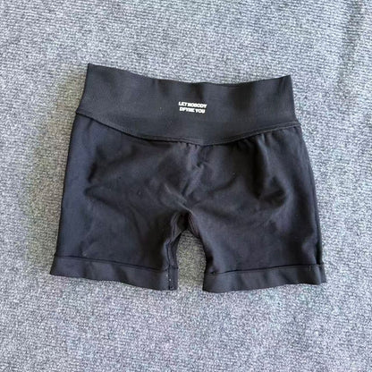Impact Shorts with Logo Women Seamless Yoga Shorts Scrunch Bum Gym Shorts Workout Biker Short Fitness