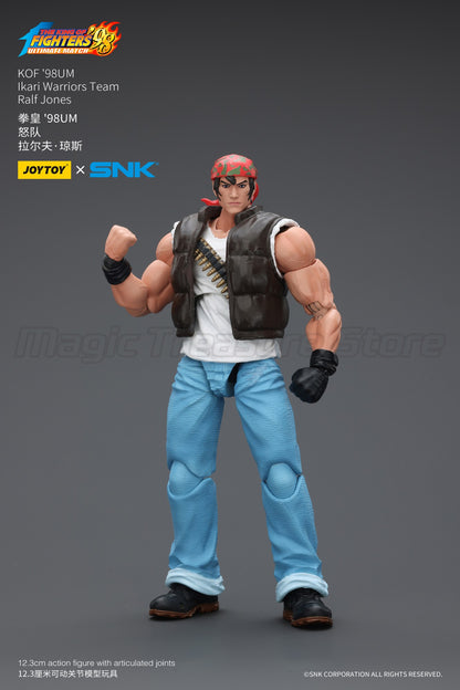 ?MT?JOYTOY Boneco de Ação 1/18 SNK KOF'98UM Ikari Warriors Team Ralf Jones Clark Still Leona Heidern Modelo de Brinquedo Presente