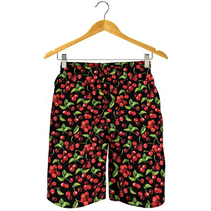 Fashion Cherry 3D Printed Beach Shorts Men Clothes Cartoon Fruits Pattern Swim Trunks Summer Streetwear Oversized Short Pants