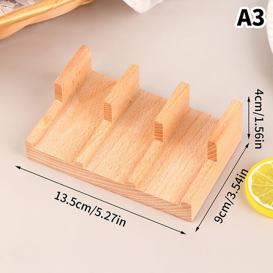1Pc Japanese Sushi Rack Wooden Taco Snack Food Holder Wood Plate Cuisine Stand Sashimi Sushi Boat For Restaurant Hotel Home