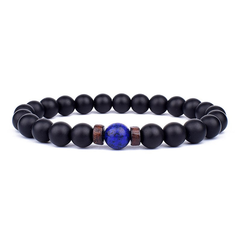Pulseira de Pedra Vulcânica para Homens Lava Madeira 8mm Contas Pulseira Buda Tibetano Corrente de Pulso Feminina Masculina Jóias Presente Novas Pulseiras