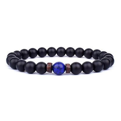 Pulseira de Pedra Vulcânica para Homens Lava Madeira 8mm Contas Pulseira Buda Tibetano Corrente de Pulso Feminina Masculina Jóias Presente Novas Pulseiras