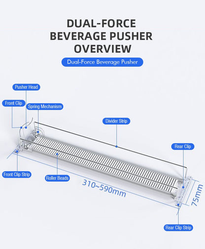 1-5pcs Automatic Beverage Pusher Supermarket Freezer Home Refrigerator Self-Sliding Track Organizer Cans Bottles Cola Drinks