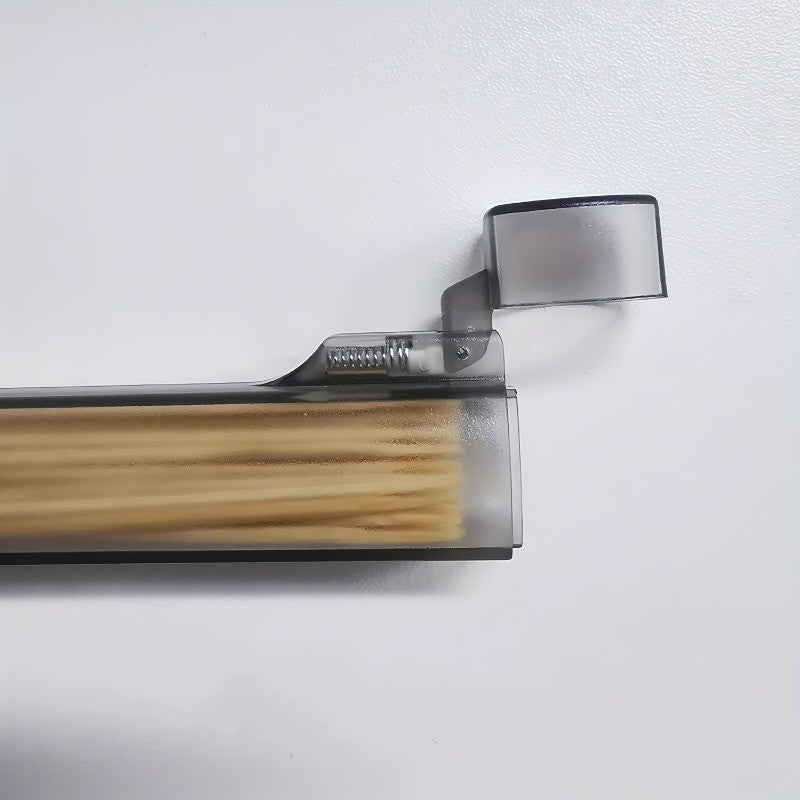 1 Suporte para Palito e Cotonete Transparente À Prova de Vazamentos Organizador de Viagem Design Cilíndrico para Acampamento e Uso ao Ar Livre Dispensador de Palitos