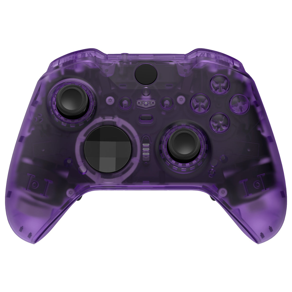 eXtremeRate Clear Full Set Shell w/Buttons Replacement Faceplate Back Plate for Xbox Elite Series 2 Core Controller - Model 1797