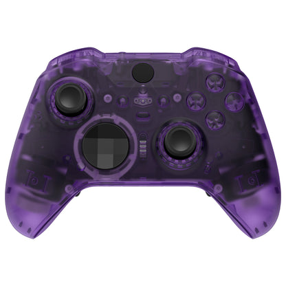 eXtremeRate Clear Full Set Shell w/Buttons Replacement Faceplate Back Plate for Xbox Elite Series 2 Core Controller - Model 1797