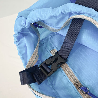 Lightweight folding backpack with large capacity, suitable for hiking, traveling, and outdoor adventures - adjustable shoulder s