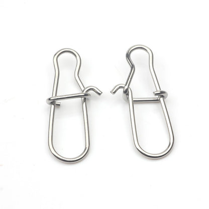 Rompin 100pçs 000-5# Anzol de Pesca Snap Pin 304 Aço Inoxidável Girador de Pesca Conector de Isca Acessórios Pesca