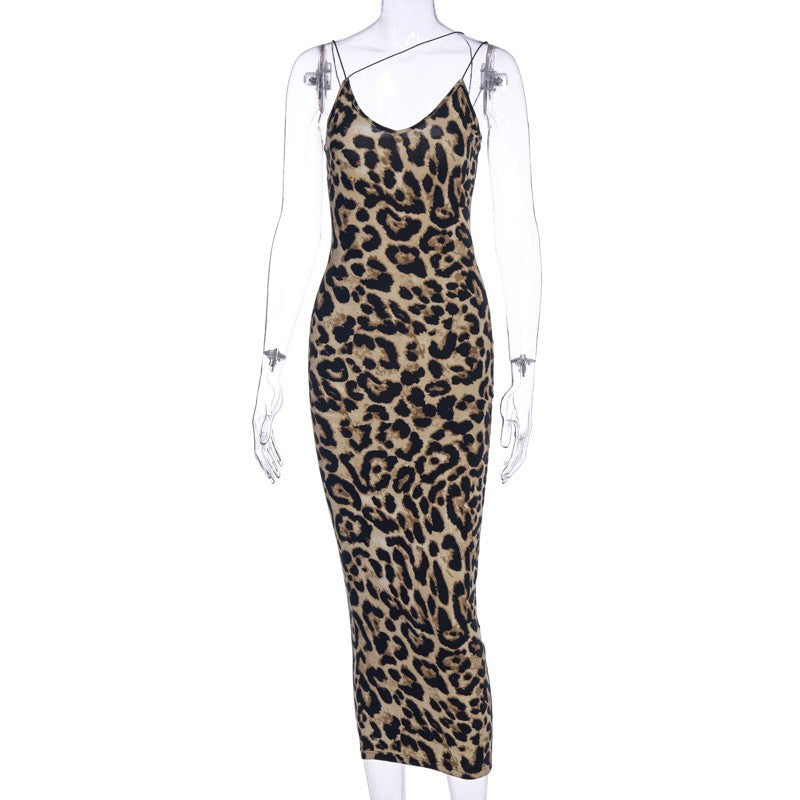 Dulzura Women Party Club Evening Streetwear Leopard Bodycon Midi Dress 2024 Summ