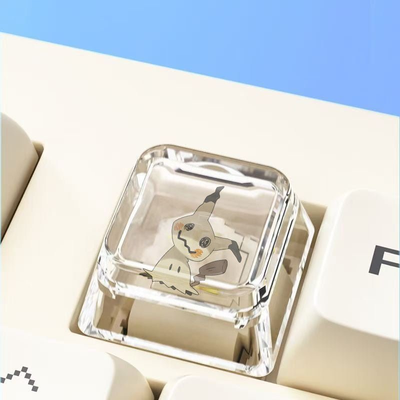 Pokemon Cross mechanical keyboard personalized anime keycap single Charmeleon Blastoise Eevee transparent cartoon keycap