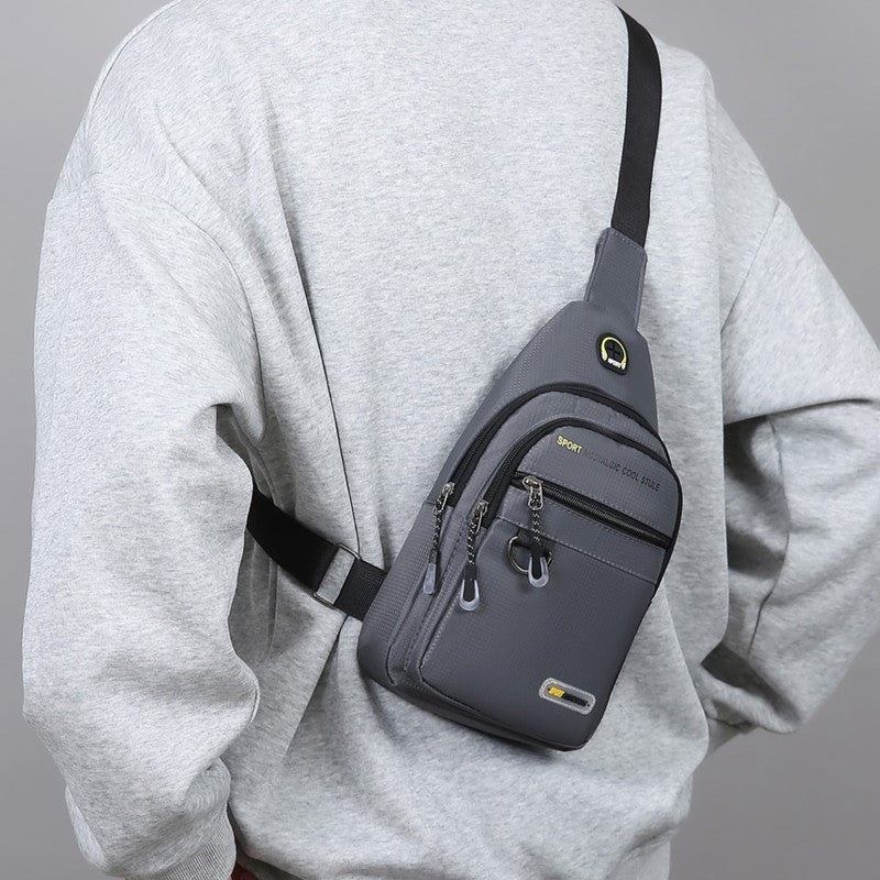 Men's chest bag - multifunctional multi compartment chest bag, durable nylon for outdoor travel, hiking and daily use, sports de