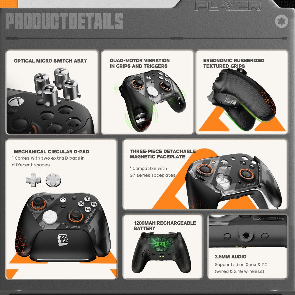 GameSir G7 Pro Zenless Zone Zero Wireless Xbox Game Controller – Charging Dock, TMR Joytick, Hall Effect Trigger, Gyroscope
