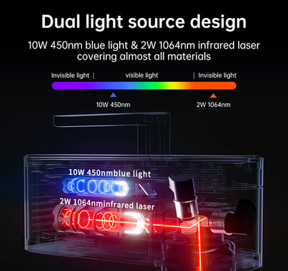 Máquina de Gravação a Laser LASERPECKER 4 LP4 para Todos os Materiais Gravador a Laser de Luz Dupla Portátil para Metais Madeira Plástico Escultura