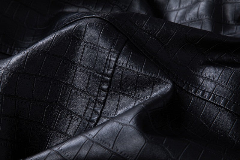 New Fashion Men's Spring Autumn Lapel Casual Pu Leather Loose Motorcycle Jacket