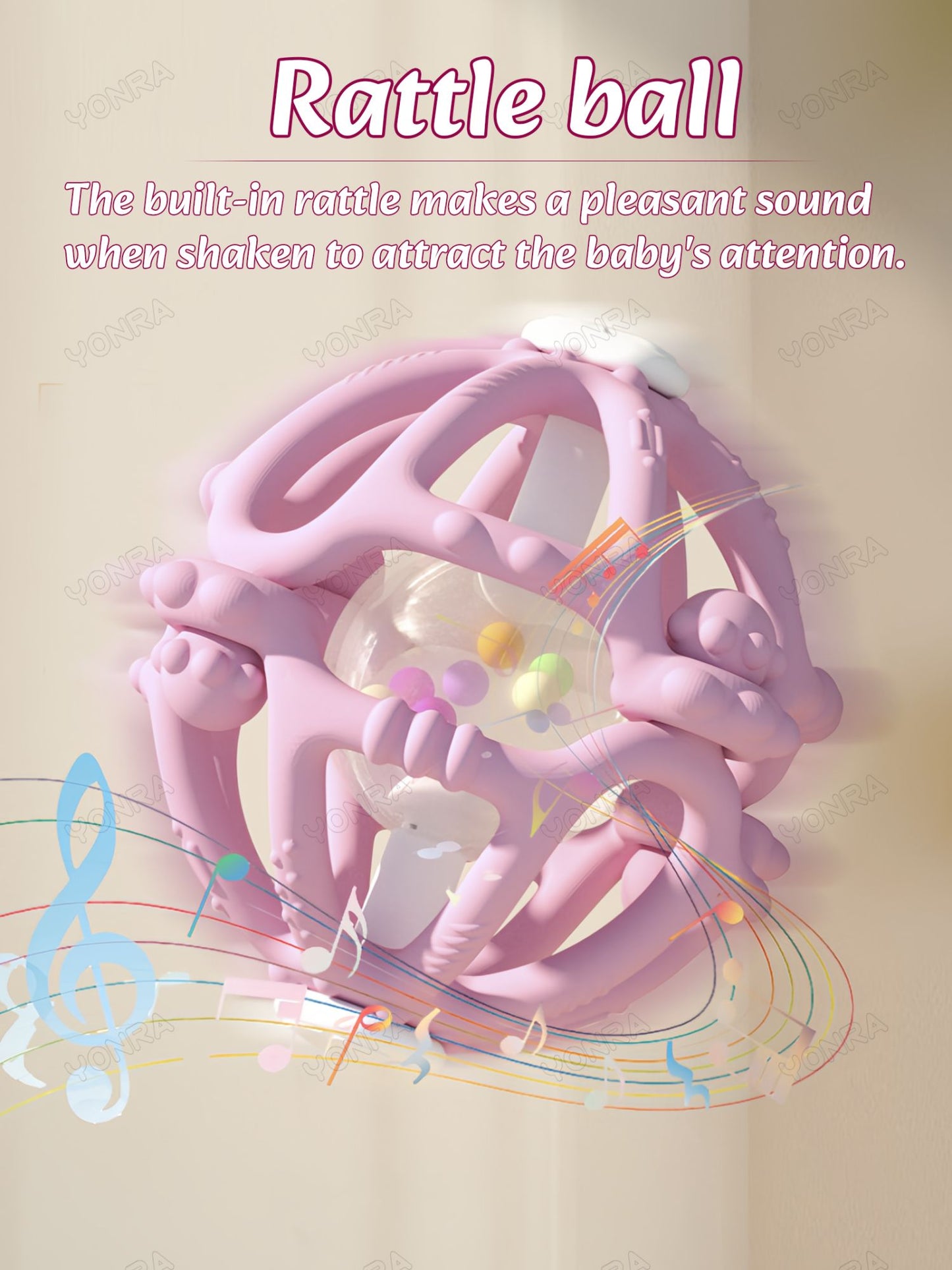 Removable Rattle & Sensory Teether Bed Bell Silicone Montessori Ball Newborn Baby Toys Children's Kids Gift Development Games