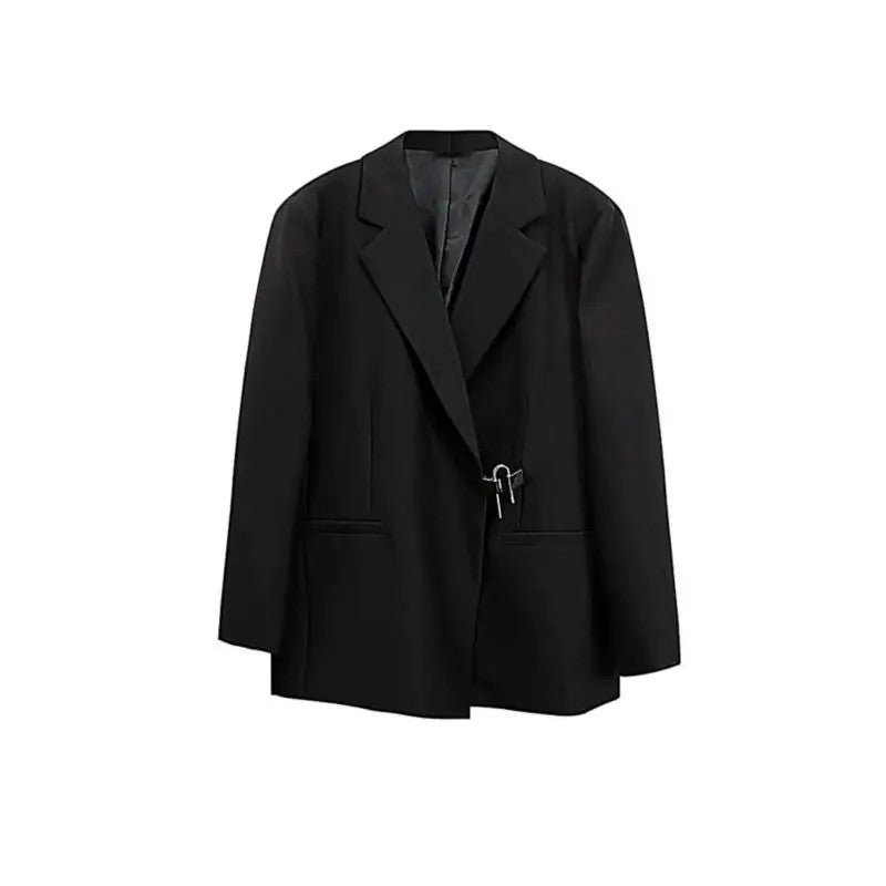 Casual Suit Jacket Men's Spring Summer Blazers Solid Color Long Sleeves Turndown Collar Pockets One Button Tops Jackets