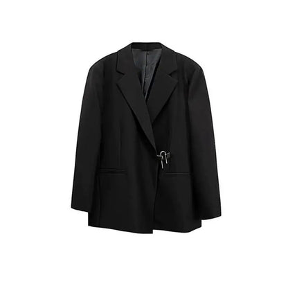 Casual Suit Jacket Men's Spring Summer Blazers Solid Color Long Sleeves Turndown Collar Pockets One Button Tops Jackets