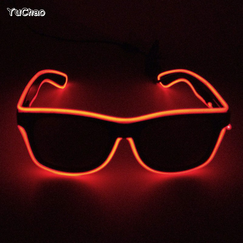 Led Luminous Glasses Bar Masquerade Concert Rave Goggles Rainbow Space Robot Futuristic Led DJ LIGHT Glasses Star Y2k Glasses