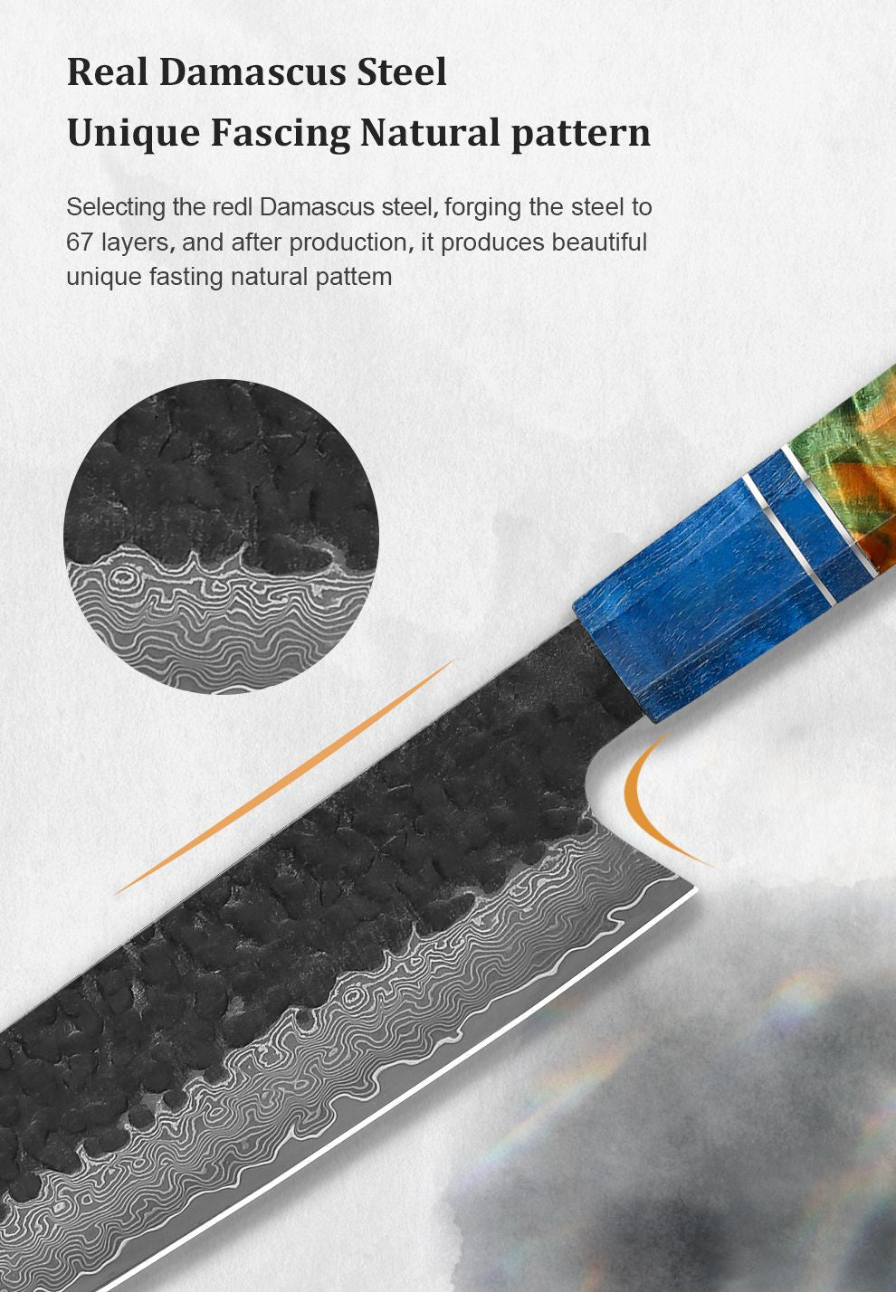 1-4 PCS Kitchen Knife set VG10 Damascus Steel Japanese chef Knife Santoku Knife Nakiri Knife kiritsuke knife Stable wood Handle