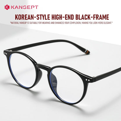 KANSEPT Retro Round Men and Women Optical Prescription Glasses Myopia Hyperopia Progressive Eyewear Eyepieces for Reading Lenses