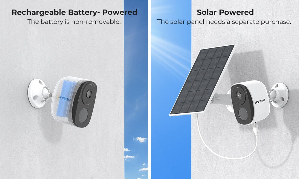 H.VIEW PIR Battery Powered Camera Wireless Outdoor, 2K 3MP WiFi Security Camera with Spotlight Siren, 2-Way Audio, Waterproof