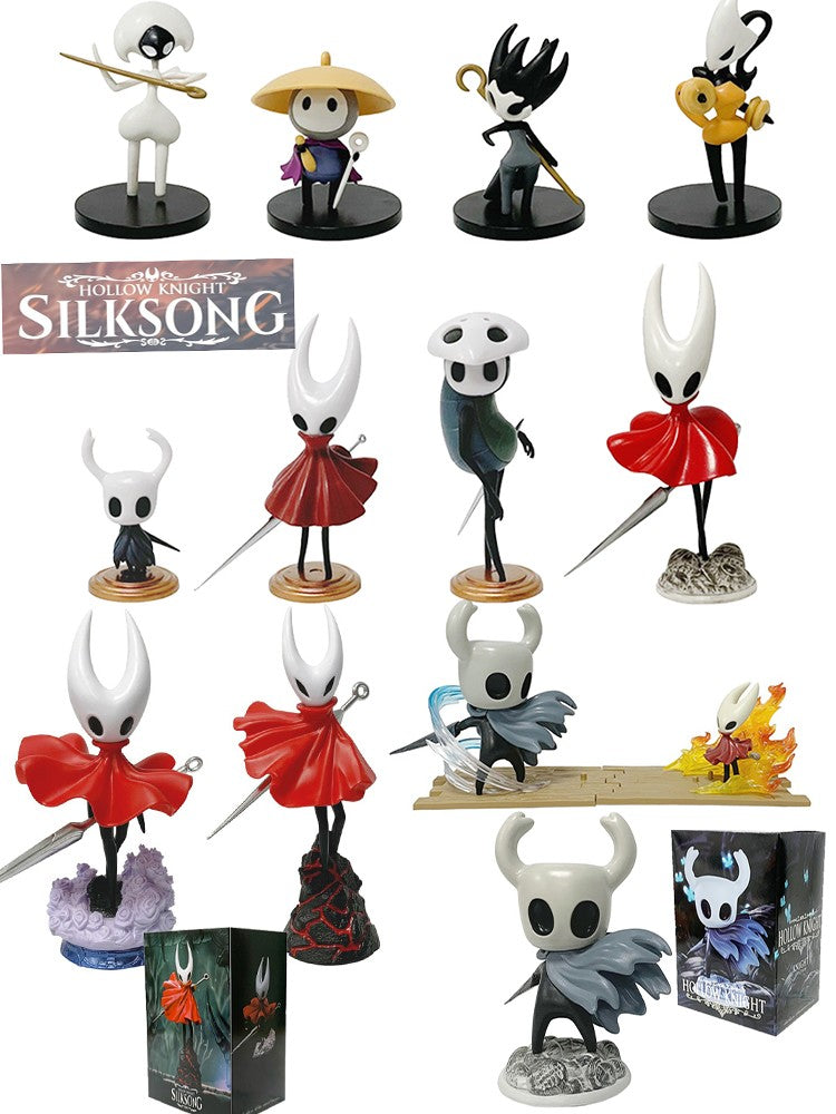 1-8 pçs/conjunto Brinquedos Hollow Knight Anime Game Figure The Knight Boneco de Ação Hornet/Quirrel Estatueta Modelo Colecionável