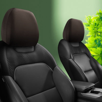 1Pcs Black Premium Cloth Headrest Cover For Car, Truck, SUV, Auto Universal Fit Interior Decorative Parts