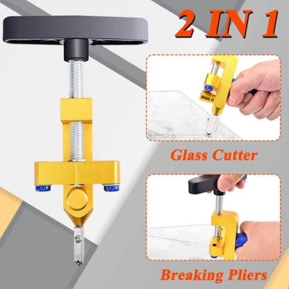 Cortador De Cerâmica E Vidro 2 Em 1 Ferramenta Manual De Construção Portátil Conjunto De Cortador De Vidro Diamantado Para Corte De Azulejos Profissional