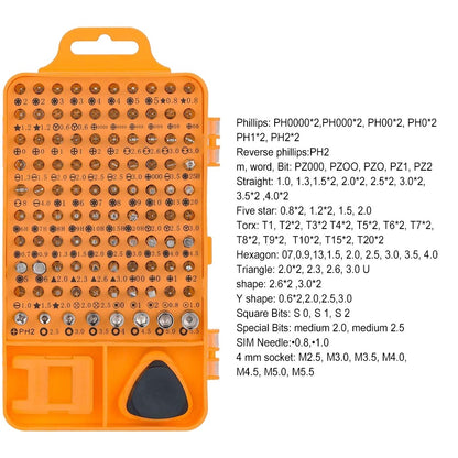 Kit de Chaves de Precisão 115 em 1, Bits Magnéticos com Estojo, Bits para Parafusadeira de Impacto para iPhone, Óculos, Eletrônicos, 3 unidades/pacote